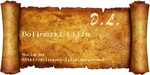 Dolinszki Lilla névjegykártya