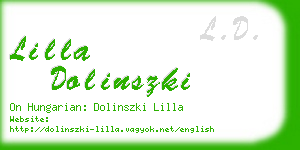 lilla dolinszki business card